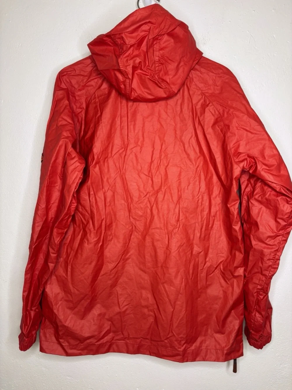 Vintage Merrell Red Anorak Pullover Hooded Windbreaker Half Zip Size M